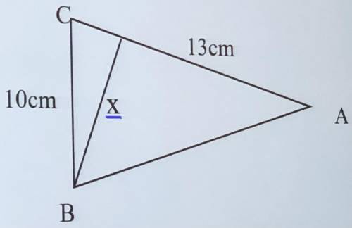Calculate x in this isosceles triangle:
