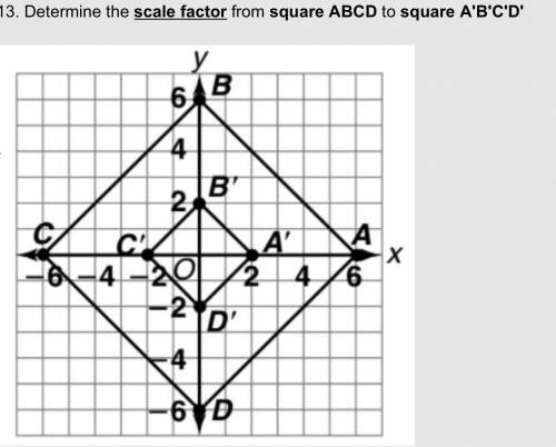 Determine the scale factor from square abcd to square a’b’c’d’
