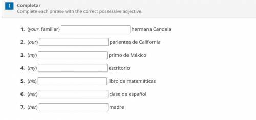 I need help on thsi spanish assignment