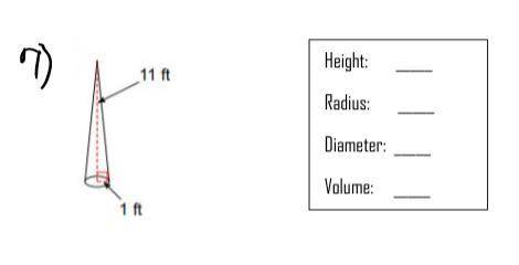 Find the volume of each figure, round to nearest tenth