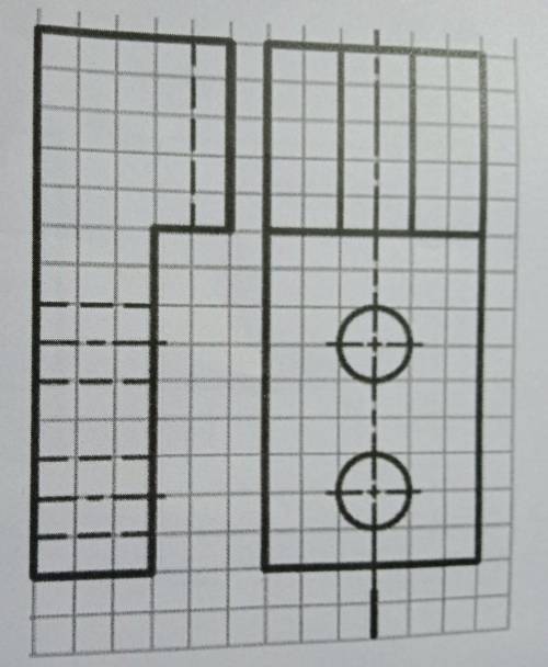 Create isometric and oblique (cavalier) drawings of the followings (one grid=10mm)