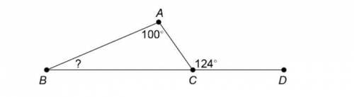 How would i find the missing angle in this if i only have the exterior angle and one adjacent angle