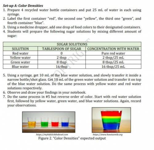 What do you think attributes to different layers of the sugar solution? please help me