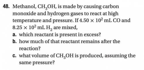 Please help me answer A, B, C. I'm confused about how to find the limited and excess reactants.