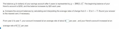 Find the average rate of my account from YEAR 2 to YEAR 7 per year.
