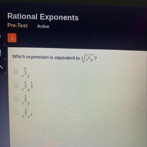 Which expression is equivalent to
3/x5y