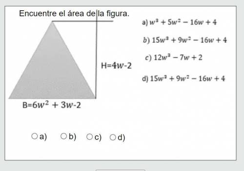 Cuel es el area de el triangulo