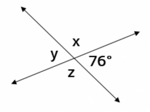 Find the angle measure of X, Y and Z