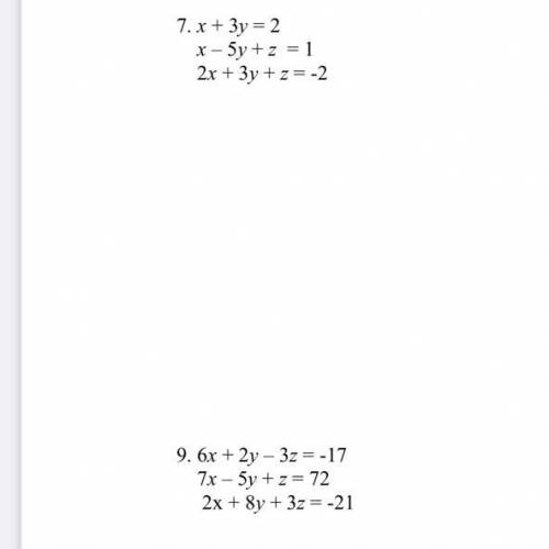 Solve both with work attached
