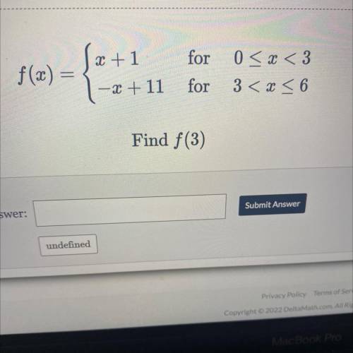 Help me pls thank you so much <3
Find f(3)