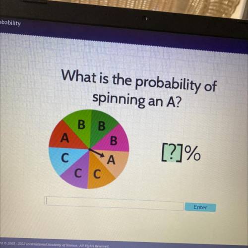 What is the probability of spinning a A?