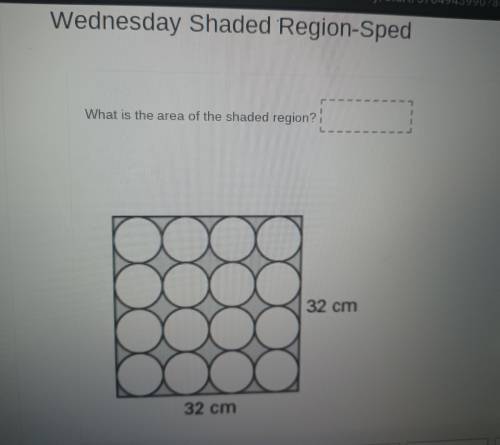 What is the area of the shaded region? 32 cm 32 cm 219.75cm * 804 24cm 1024cm #: 900cm