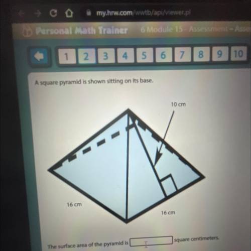 Square pyramid surface area?