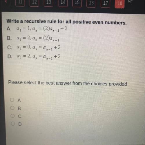Write a recursive rule for all positive even numbers