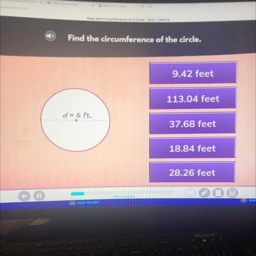 Find the circumference of the circle iready area and circumference of a circle level g quiz