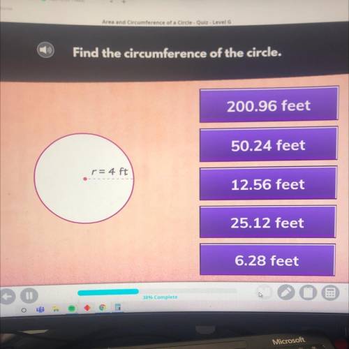 Find the circumference of the circle