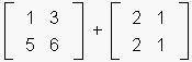 Which of the following matrix operations represents the translation T2, 1 of the points (1, 5) and