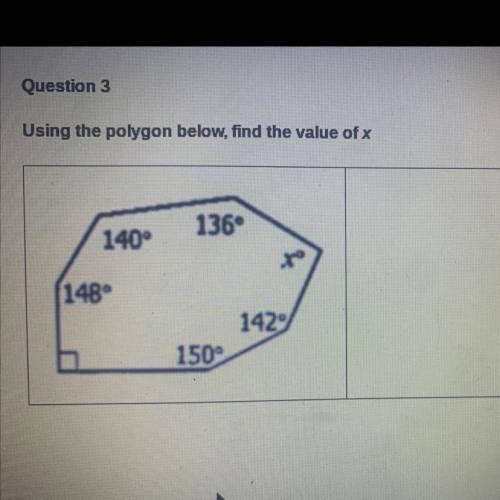 SOMEONE PLS HELP !!
Find the value of x ??