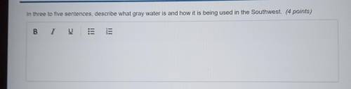 In three to five sentences, describe what gray water is and how it is being used in the Southwest.