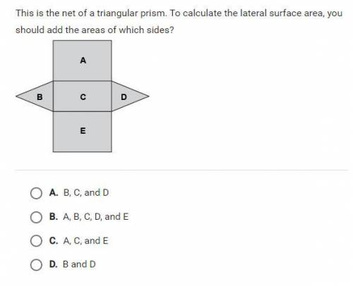 PLEASE HELP

this is the net of a triangular prism. To calculate the lateral surface area, y