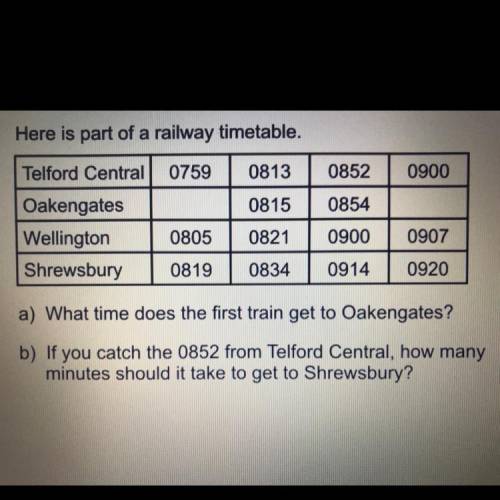 What time does the first train get to oakengates