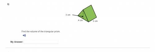 Find the volume of the triangular prism shown below: