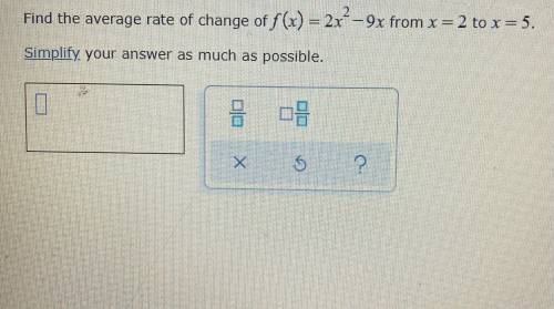 Please help i do not understand how to solve this type of question

Find the average rate of chang