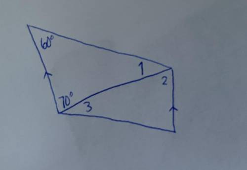 What are the measures of angles 1,2, and 3?