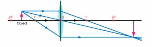 Which statement is the best interpretation of the ray diagram shown?

A. A convex mirror forms a l