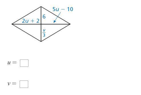 Find the value of each variable in the parallelogram.
