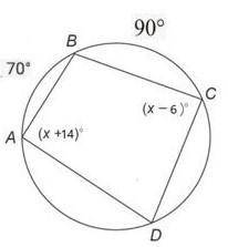 1. Quadrilateral ABCD is inscribed in a circle. Find the measure of each of the angles of the quadr