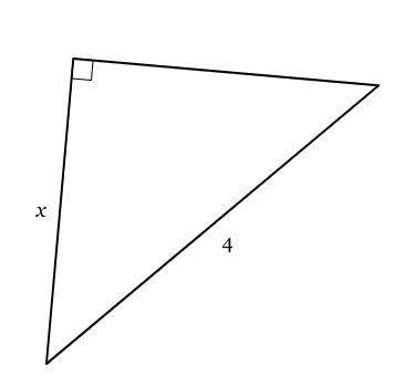 The triangle below is isosceles. Find the length of side xx in simplest radical form with a rationa