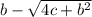 b-\sqrt{4c+b^{2} }