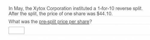 Pre-split price per share question
Question 2 Attached